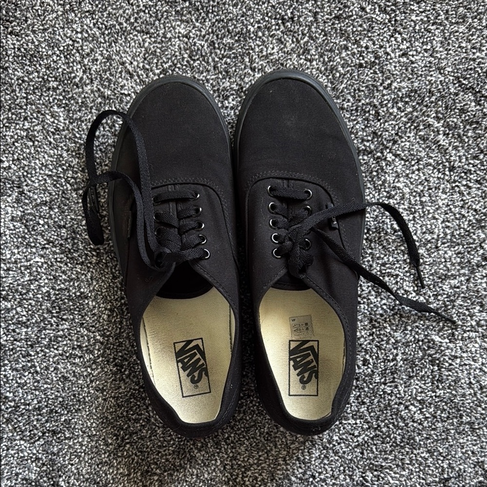 Vans Black Canvas Sneakers Classic Skate Style